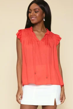 Gwynne Ruffle Short Sleeve Top*SKIES ARE BLUE Best