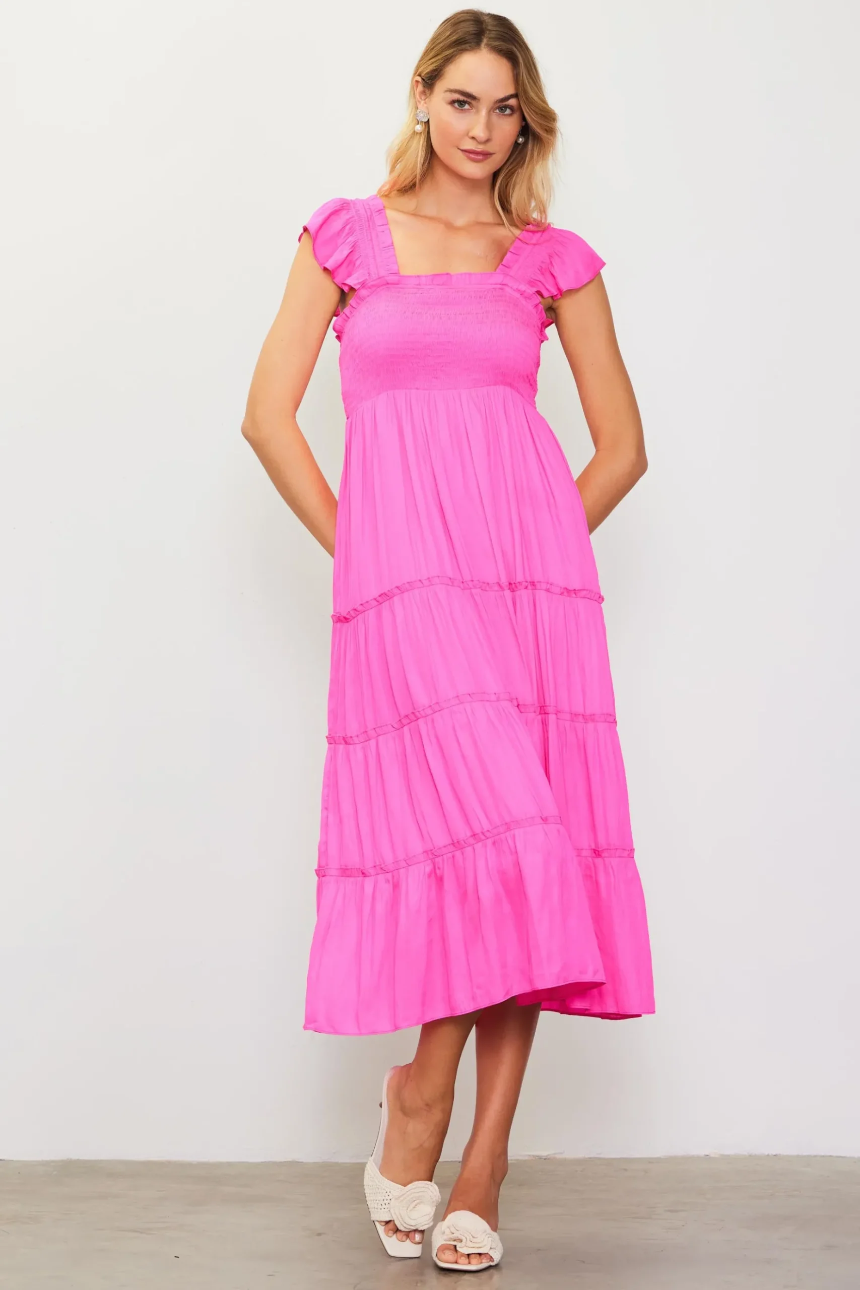 Hathaway Tiered Midi Dress*SKIES ARE BLUE Sale