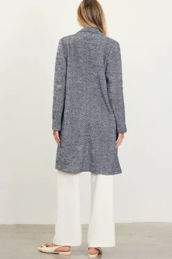 Herringbone Single Button Coat*SKIES ARE BLUE