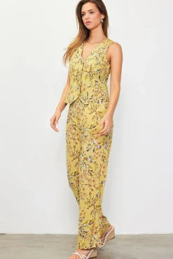 Ilona Floral Print Linen Vest*SKIES ARE BLUE Outlet