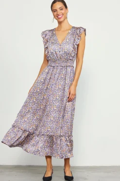 Indira Floral Print Smocked Waist Dress*SKIES ARE BLUE Hot