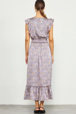 Indira Floral Print Smocked Waist Dress*SKIES ARE BLUE Hot