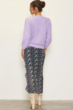 Jewelry Button Puff Sleeve Cardigan*SKIES ARE BLUE Clearance