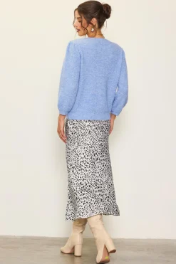 Jewelry Button Puff Sleeve Cardigan*SKIES ARE BLUE Best