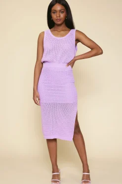Knit Side Slit Skirt*SKIES ARE BLUE New