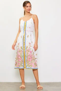 Lanya Floral Print Midi Dress*SKIES ARE BLUE Outlet