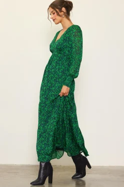 Lily Print Longsleeve Maxi Dress*SKIES ARE BLUE