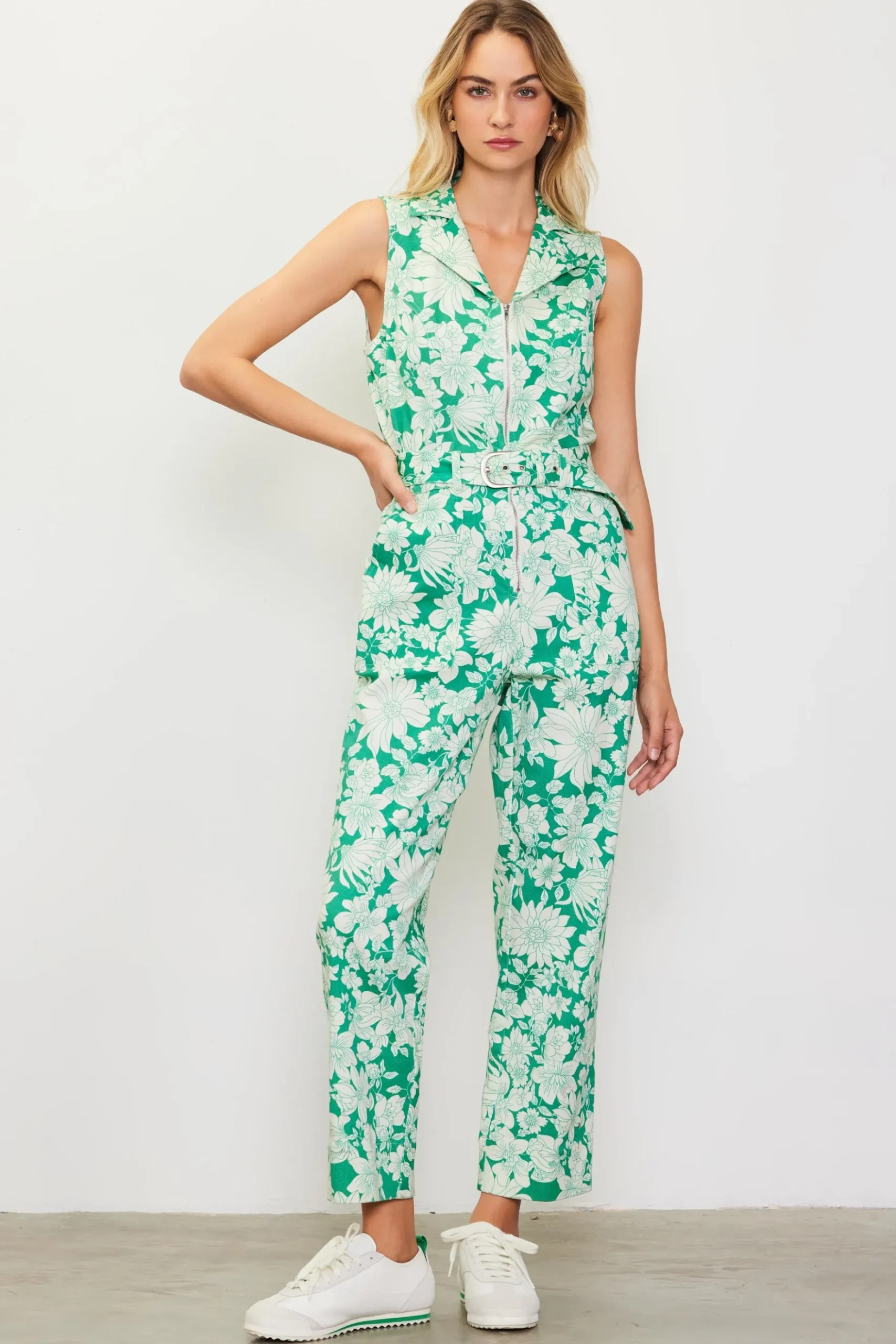 Lily Print Twill Sleeveless Jumpsuit*SKIES ARE BLUE Outlet