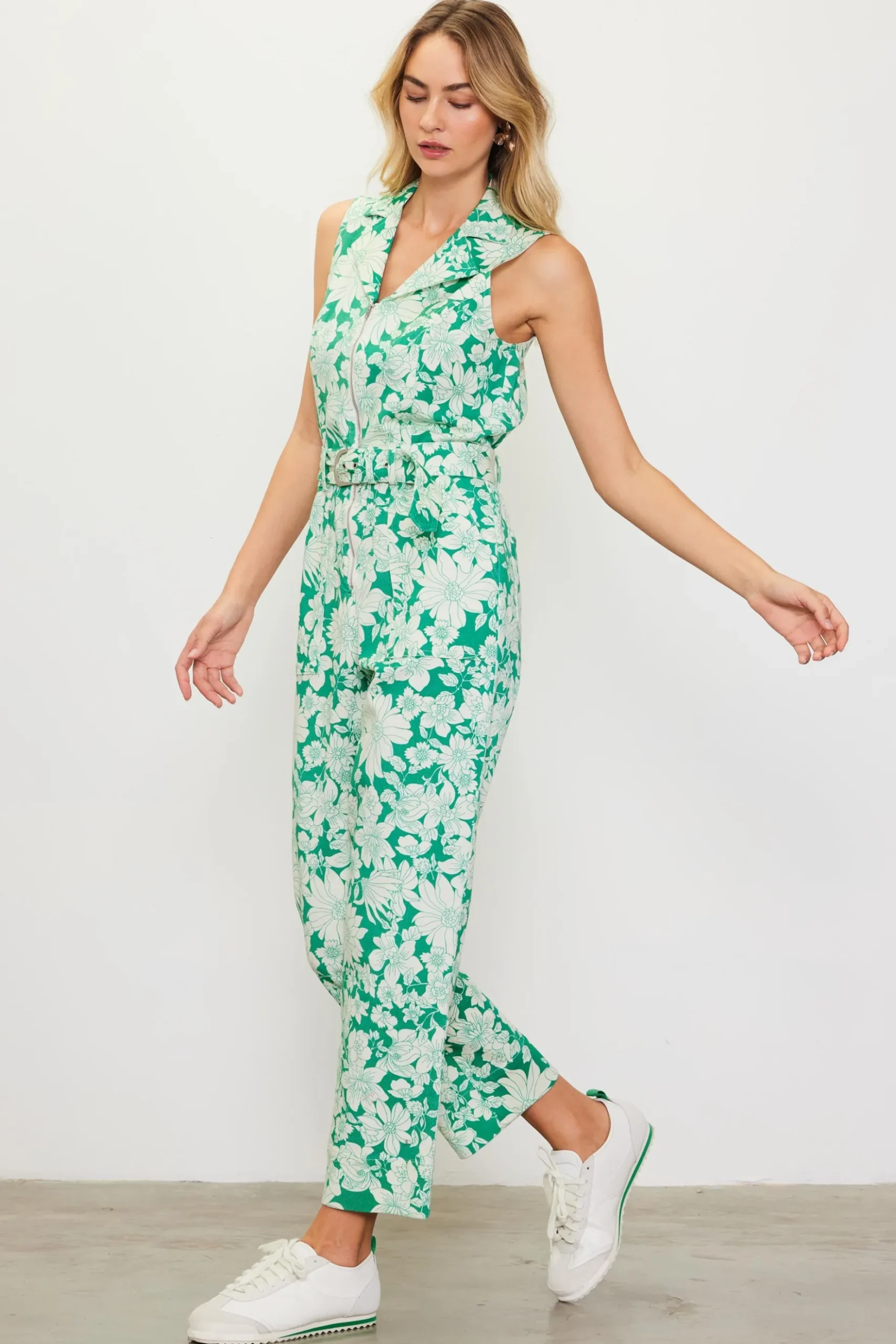 Lily Print Twill Sleeveless Jumpsuit*SKIES ARE BLUE Outlet