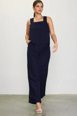 Linen Blend Square Neck Tank Top*SKIES ARE BLUE Best