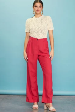 Linen Blend Wide Leg Trousers*SKIES ARE BLUE Sale