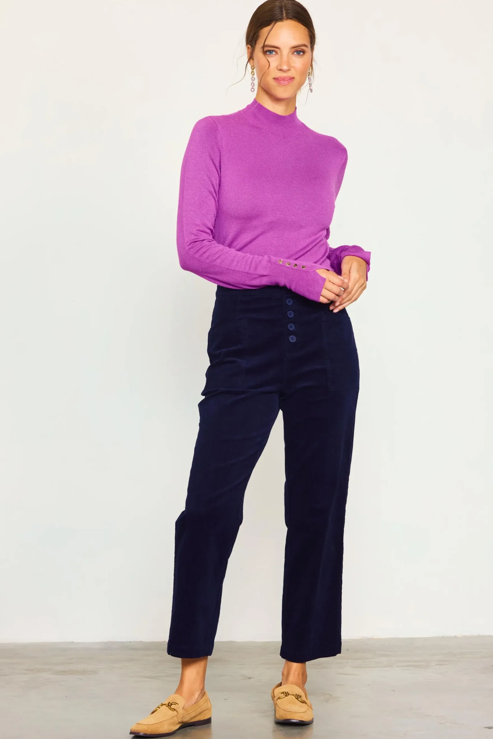 Longsleeve Mock Neck Sweater*SKIES ARE BLUE Outlet