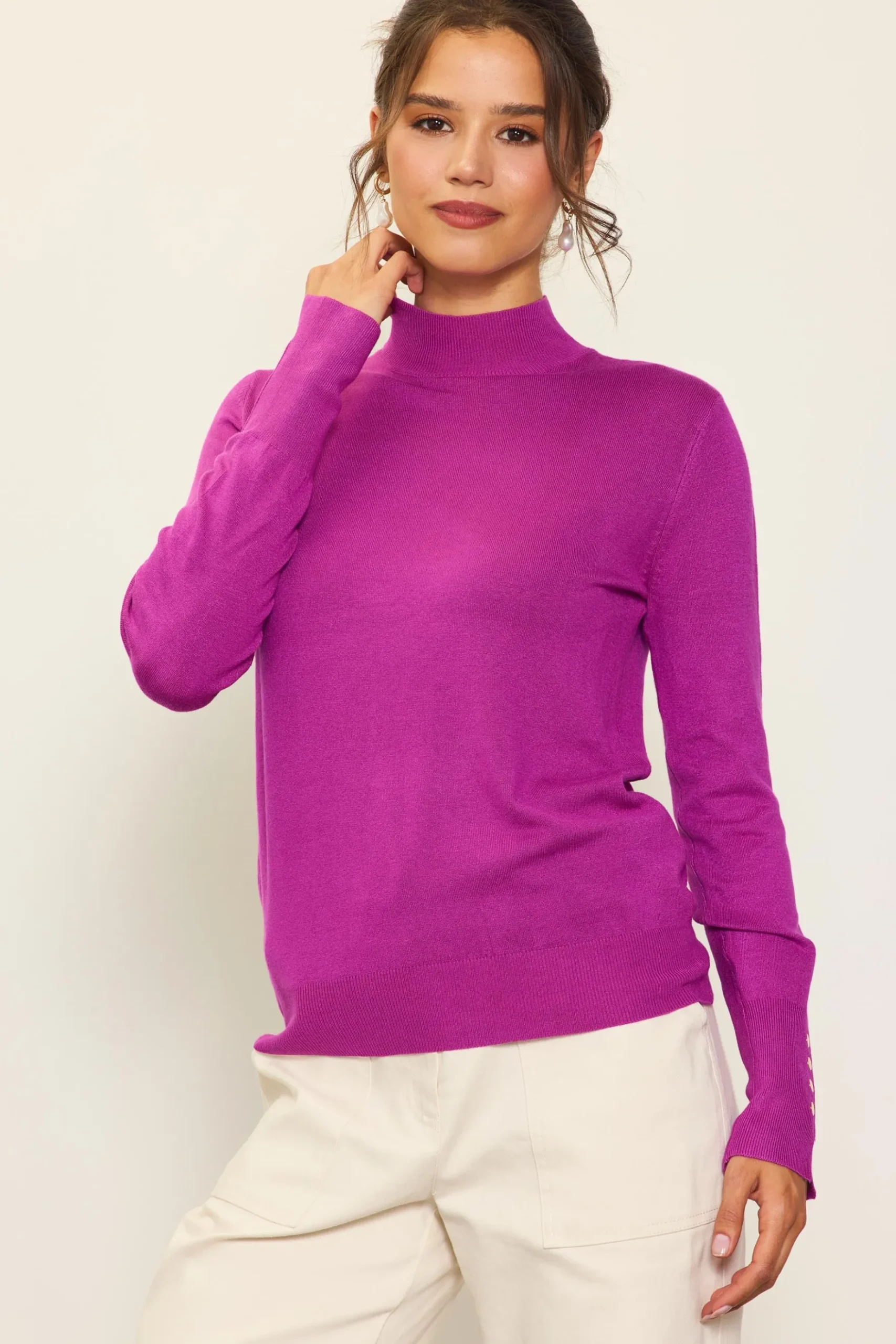 Longsleeve Mock Neck Sweater*SKIES ARE BLUE Outlet