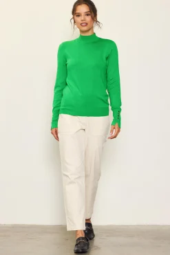 Longsleeve Mock Neck Sweater*SKIES ARE BLUE