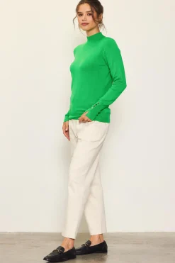 Longsleeve Mock Neck Sweater*SKIES ARE BLUE