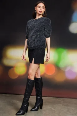 Lurex Fuzzy Sweater*SKIES ARE BLUE