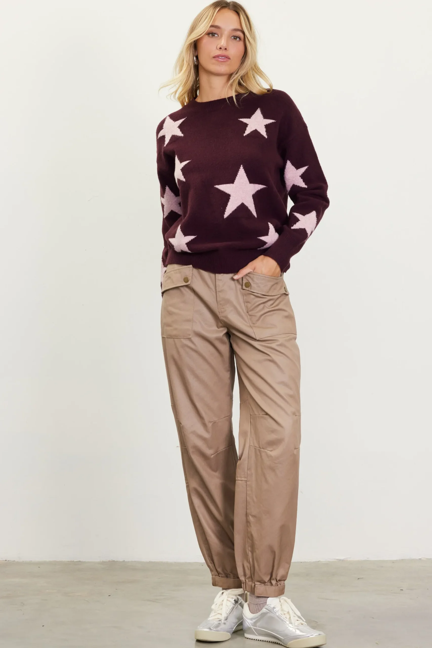 Lurex Star Print Sweater*SKIES ARE BLUE Discount