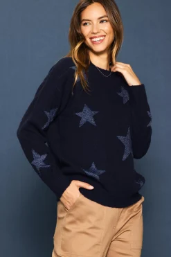 Lurex Star Print Sweater*SKIES ARE BLUE Sale
