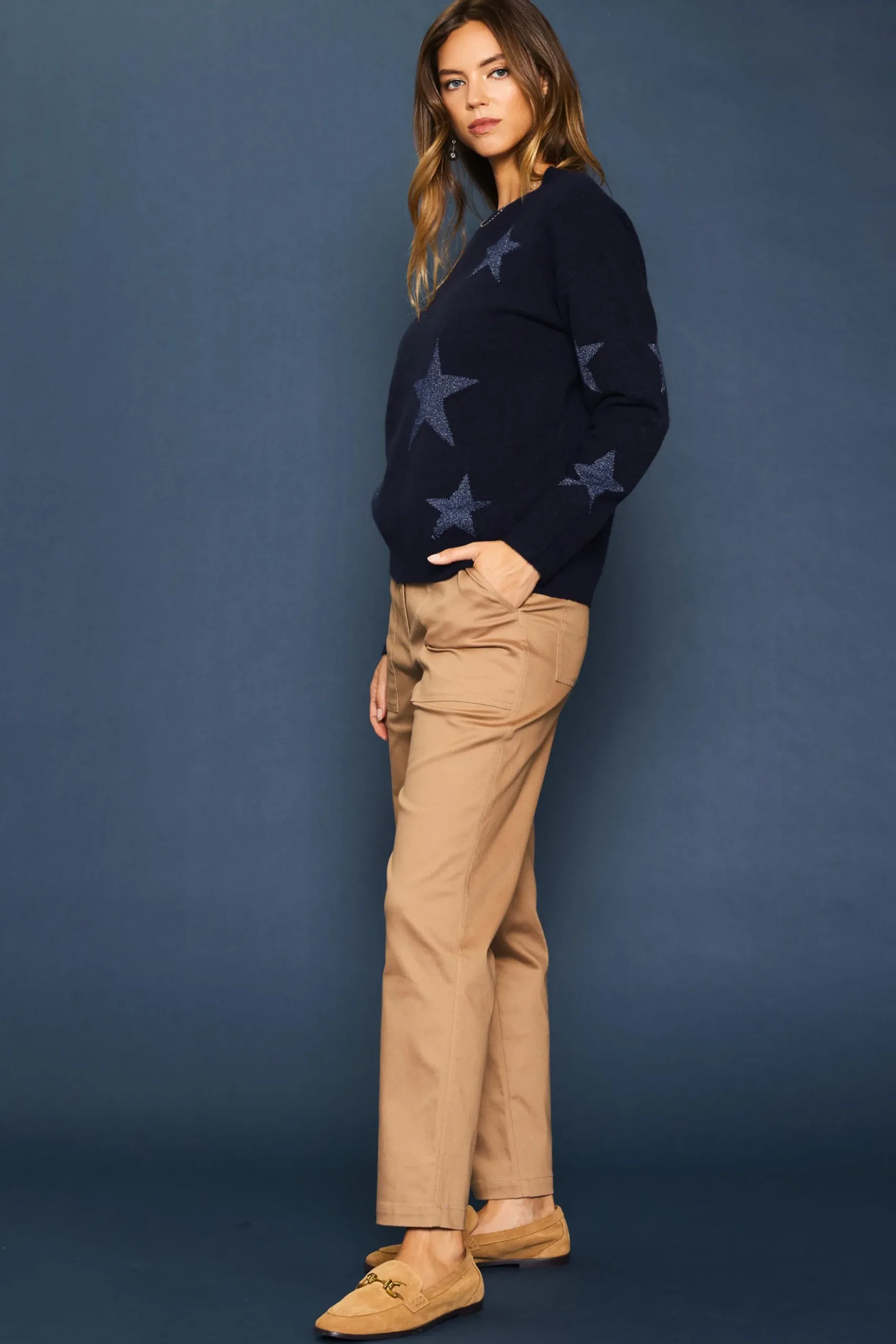 Lurex Star Print Sweater*SKIES ARE BLUE Sale