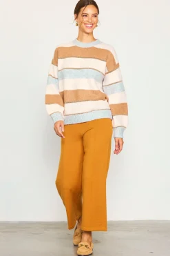 Lurex Stripe Oversized Sweater*SKIES ARE BLUE New