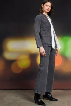 Lydia Rhinestone Denim Blazer*SKIES ARE BLUE Discount