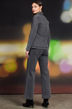Lydia Rhinestone Denim Blazer*SKIES ARE BLUE Discount