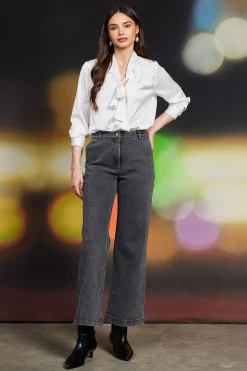 Lydia Rhinestone Denim Pants*SKIES ARE BLUE