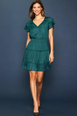 Maya Short Sleeve Ruffled Mini Dress*SKIES ARE BLUE Sale