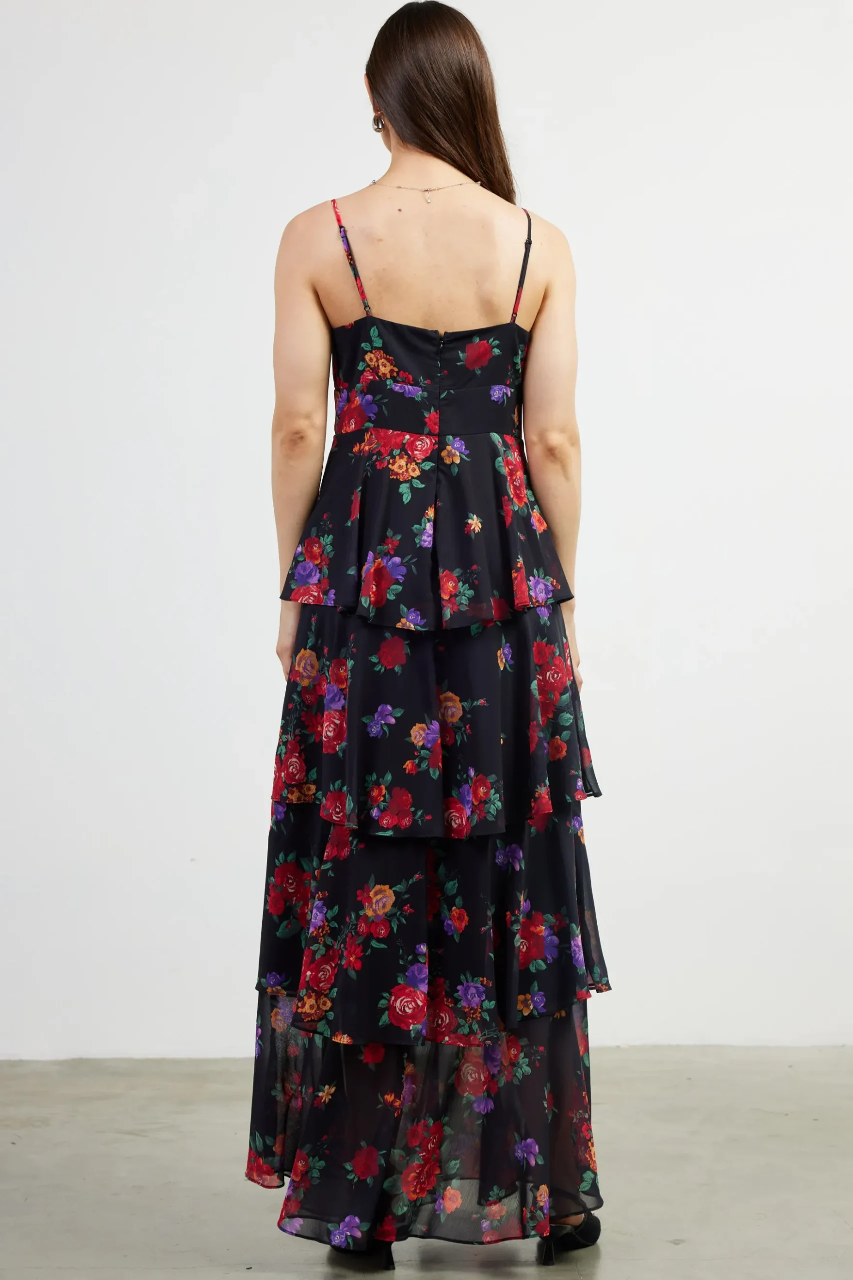 Mel Floral Print Tiered Maxi Dress*SKIES ARE BLUE Outlet
