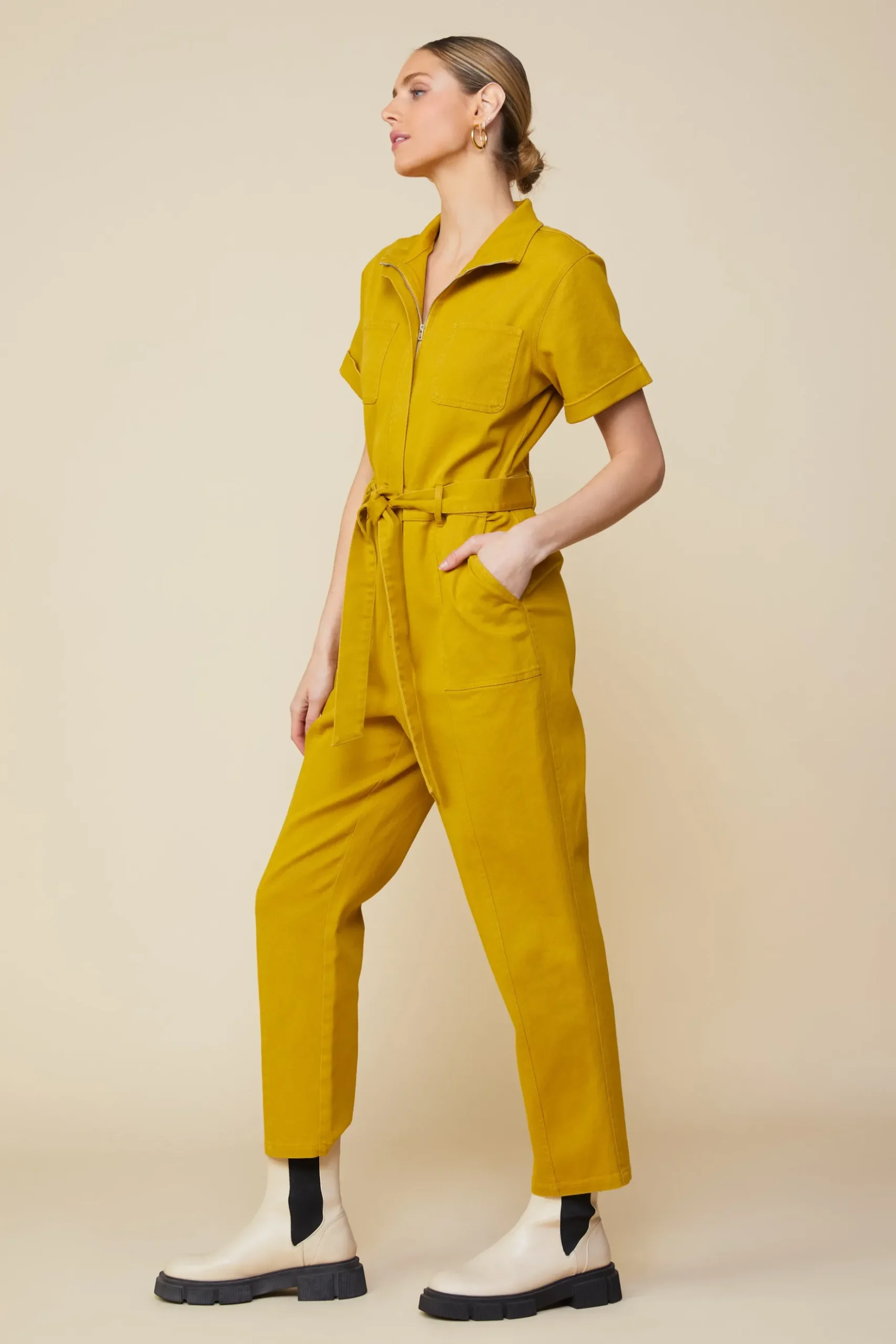 Millie Utility Zip Jumpsuit*SKIES ARE BLUE New