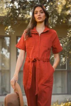 Millie Utility Zip Jumpsuit*SKIES ARE BLUE