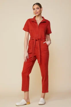 Millie Utility Zip Jumpsuit*SKIES ARE BLUE
