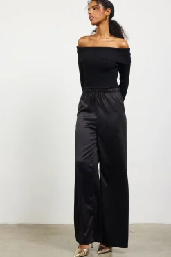 Mixed Media Off-Shoulder Jumpsuit*SKIES ARE BLUE Sale