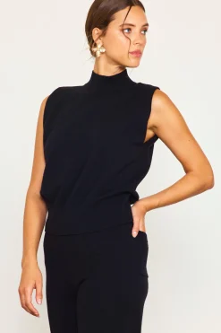 Mock Neck Sleeveless Knit Top*SKIES ARE BLUE Online