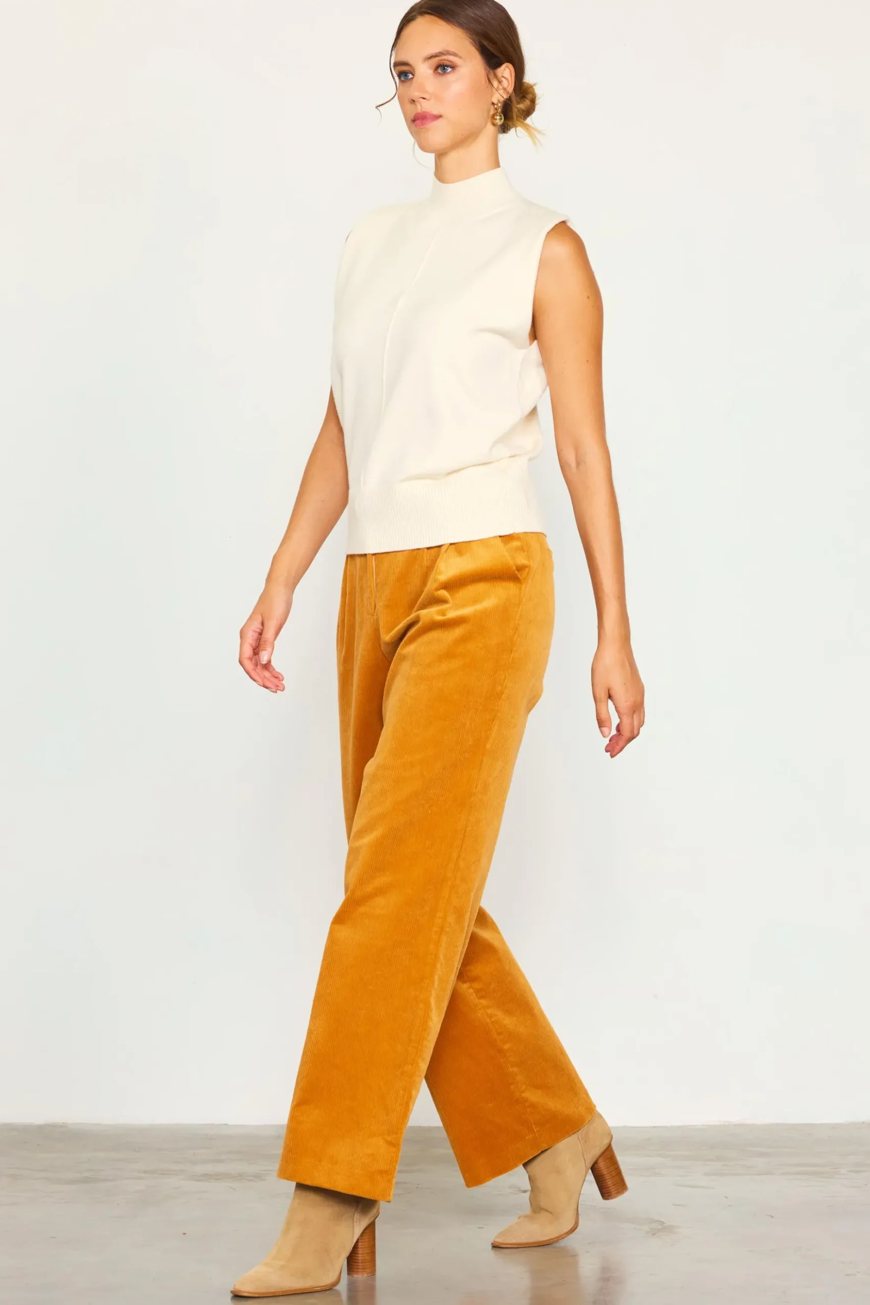 Mock Neck Sleeveless Knit Top*SKIES ARE BLUE Discount
