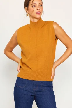 Mock Neck Sleeveless Knit Top*SKIES ARE BLUE Sale