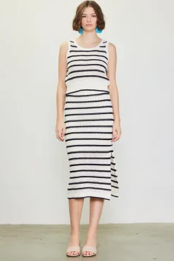 Nautical Stripe Crochet Skirt*SKIES ARE BLUE Online