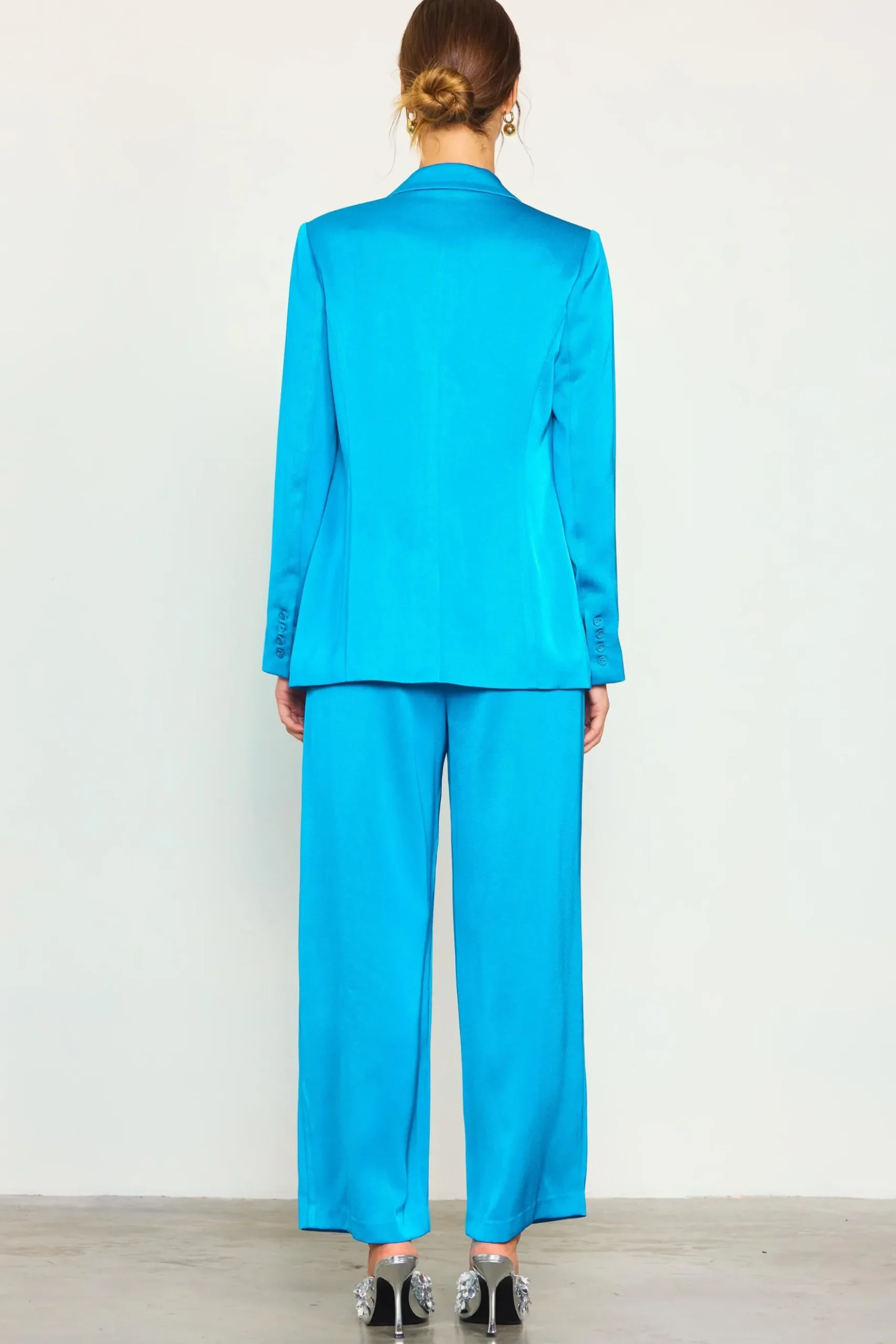 Neon Satin Welt Pocket Blazer*SKIES ARE BLUE Online