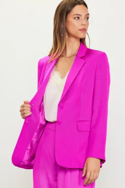 Neon Satin Welt Pocket Blazer*SKIES ARE BLUE