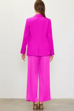 Neon Satin Welt Pocket Blazer*SKIES ARE BLUE