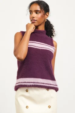 Nora Mock Neck Sweater Vest*SKIES ARE BLUE Hot