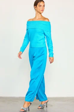 Off Shoulder Sweater*SKIES ARE BLUE Best
