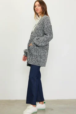 Open Front Marled Cardigan*SKIES ARE BLUE Sale