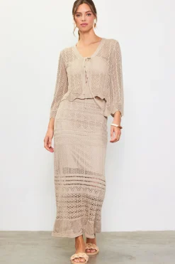 Open Knit Midi Skirt*SKIES ARE BLUE Outlet
