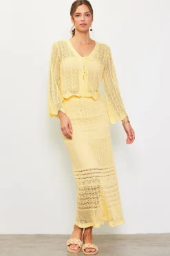 Open Knit Midi Skirt*SKIES ARE BLUE Discount
