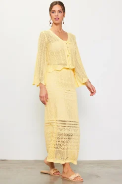 Open Knit Midi Skirt*SKIES ARE BLUE Discount