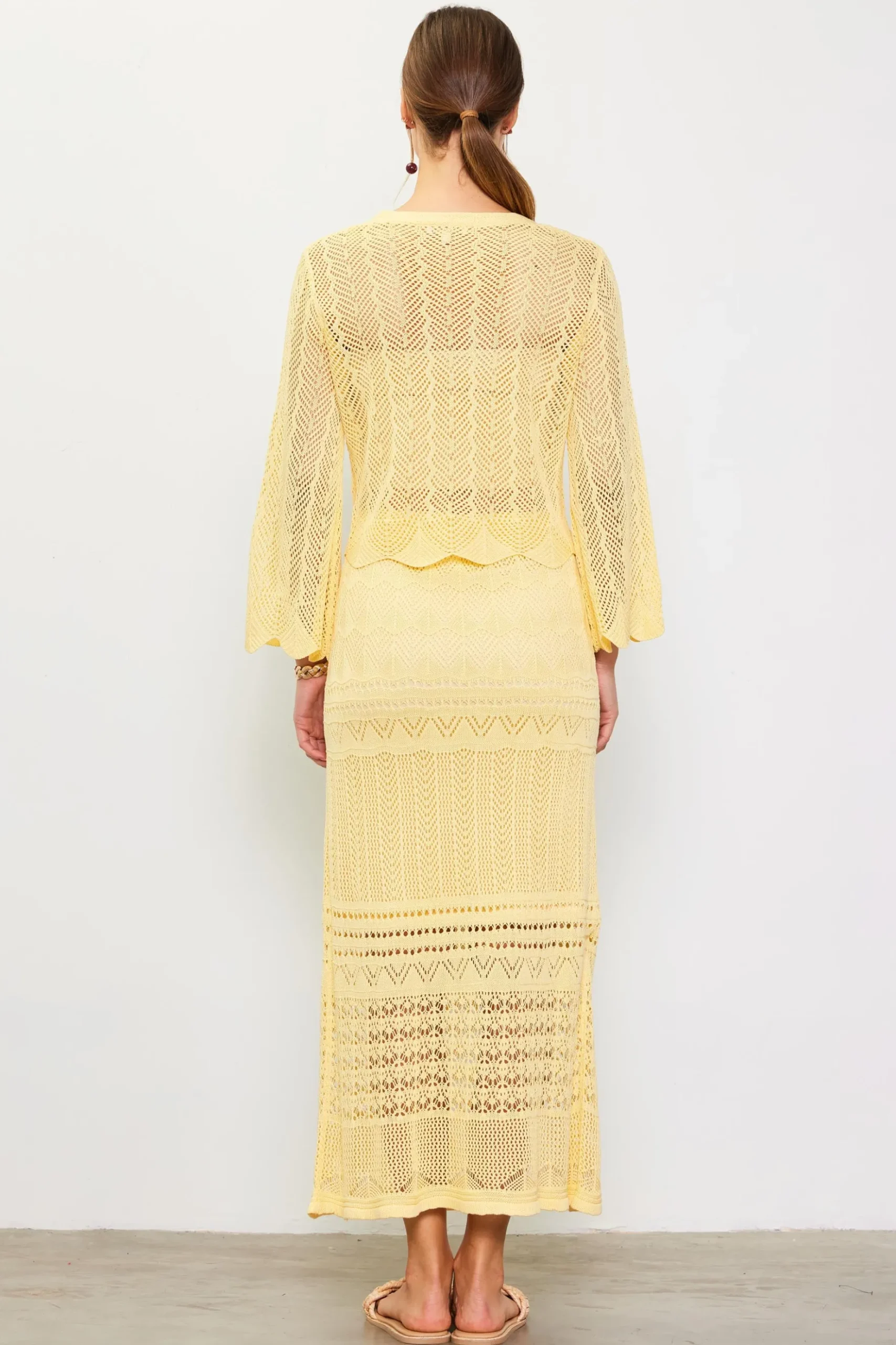 Open Knit Midi Skirt*SKIES ARE BLUE Discount