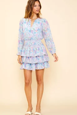Paisley Print Long Sleeve Dress*SKIES ARE BLUE New