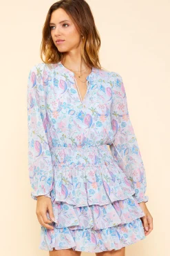 Paisley Print Long Sleeve Dress*SKIES ARE BLUE New