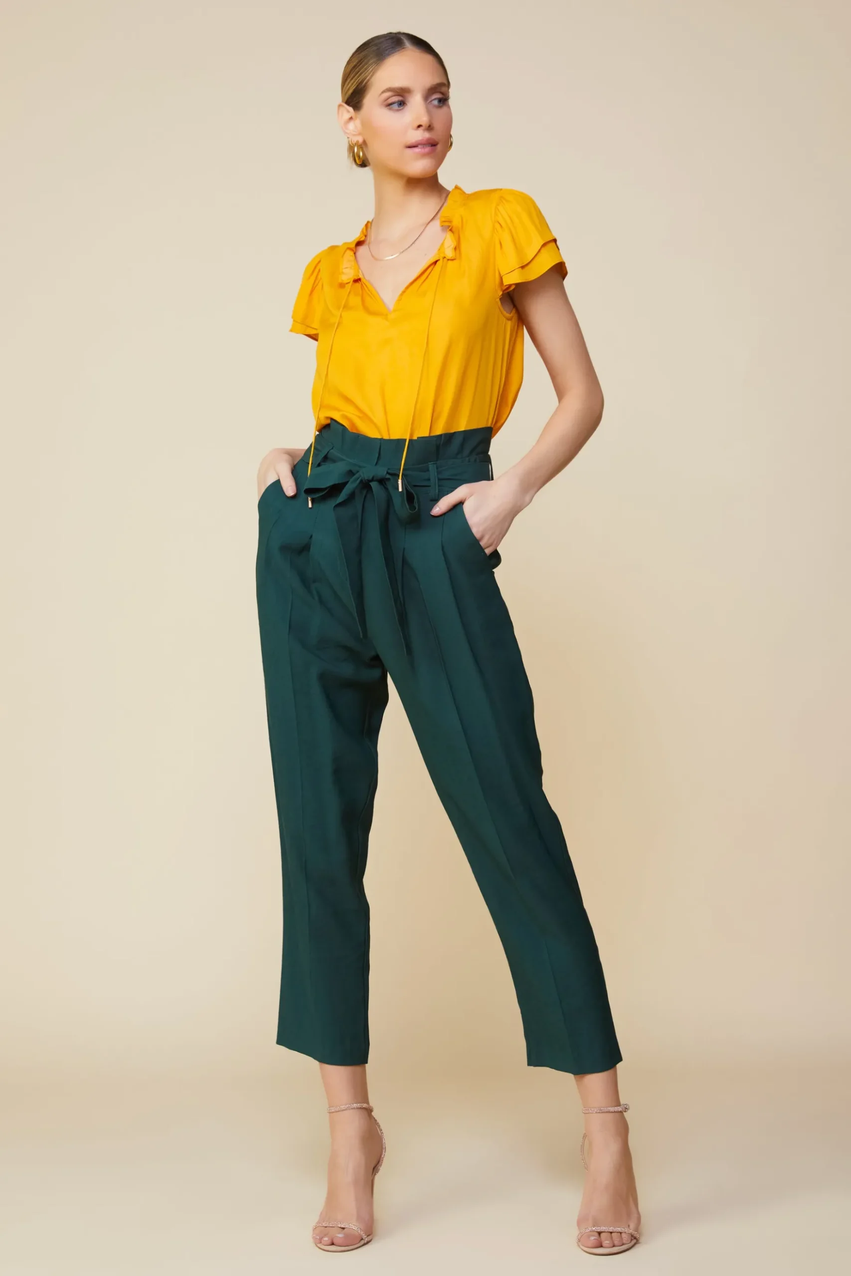 Paper Bag Belted Pants*SKIES ARE BLUE